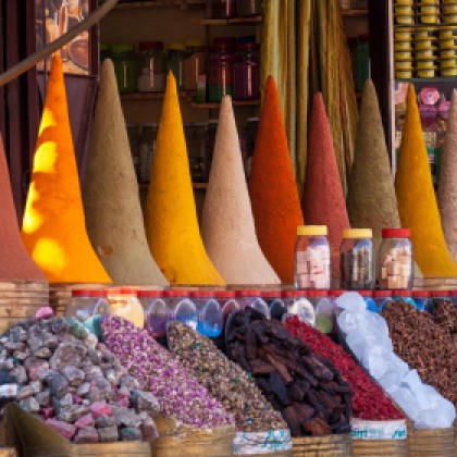 Especias en el mercado de Marrakech, Marruecos. © mateoht 1990-2013 - http://lafotodeldia.net
